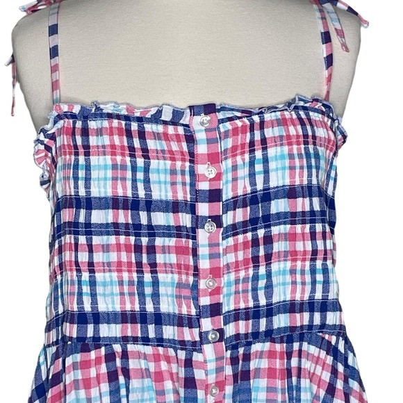 Torrid 2 plaid smocked ruffled top - Picture 5 of 8